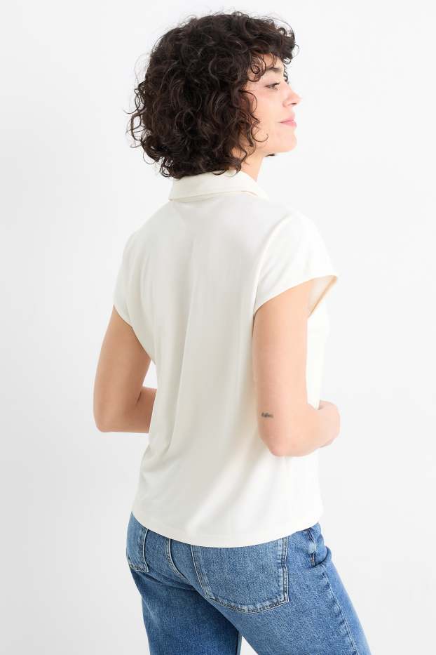 Dámské - Polokošile - krémově bílá