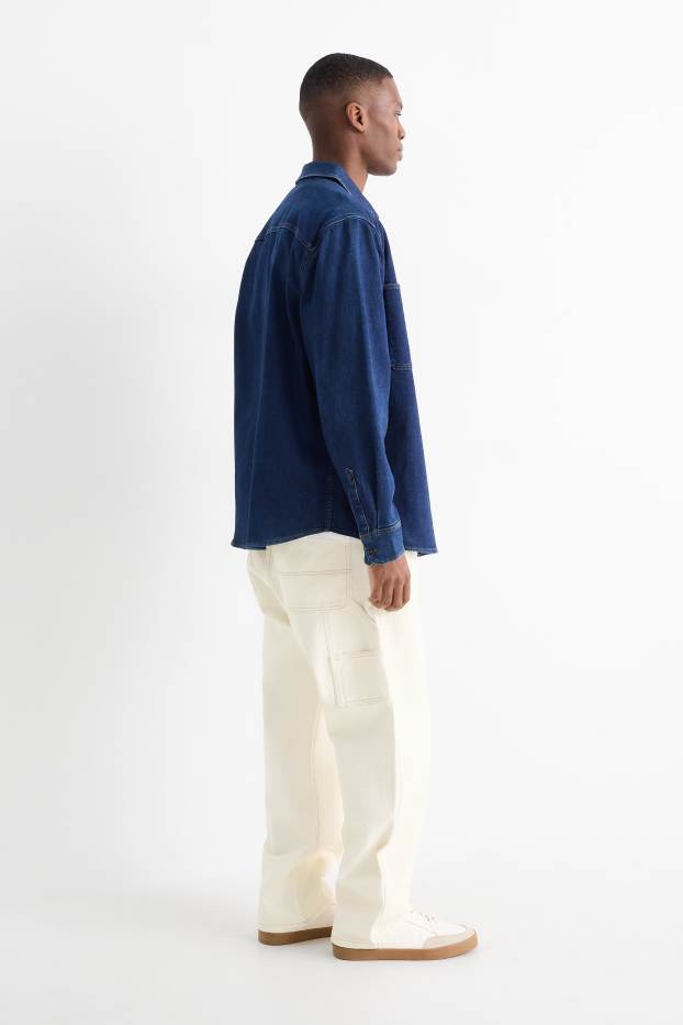 Heren - Relaxed jeans - licht beige