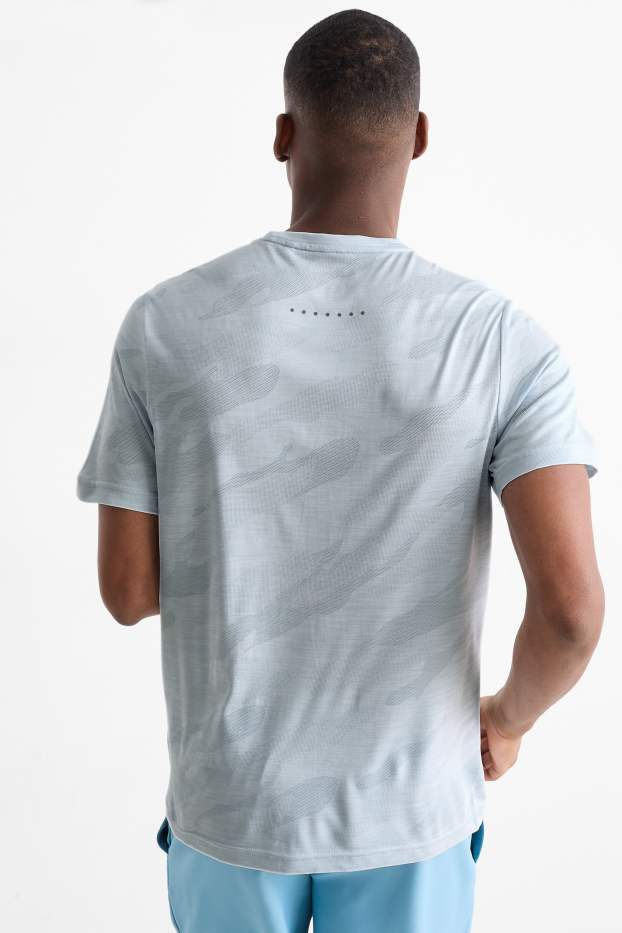 Uomo - T-shirt sportiva - regular fit - fantasia - azzurro
