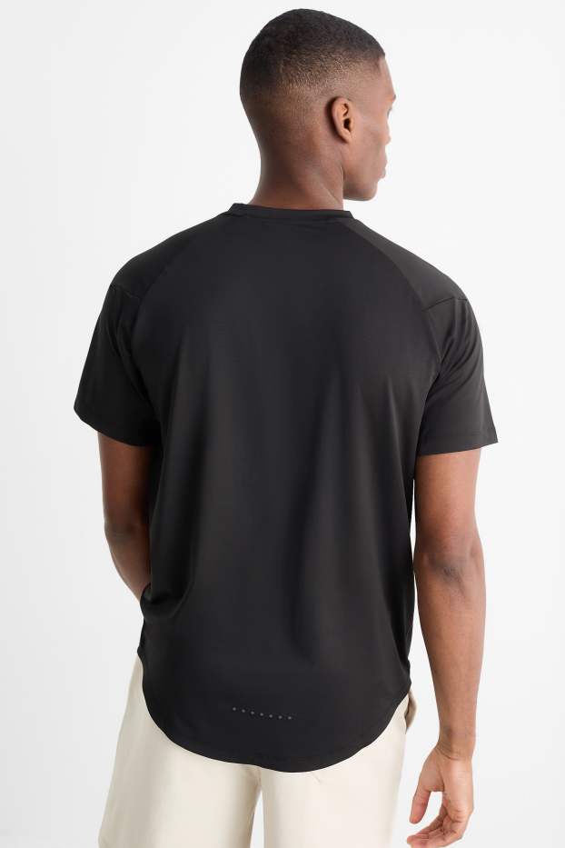 Heren - Sportshirt - regular fit - 4 Way Stretch - zwart