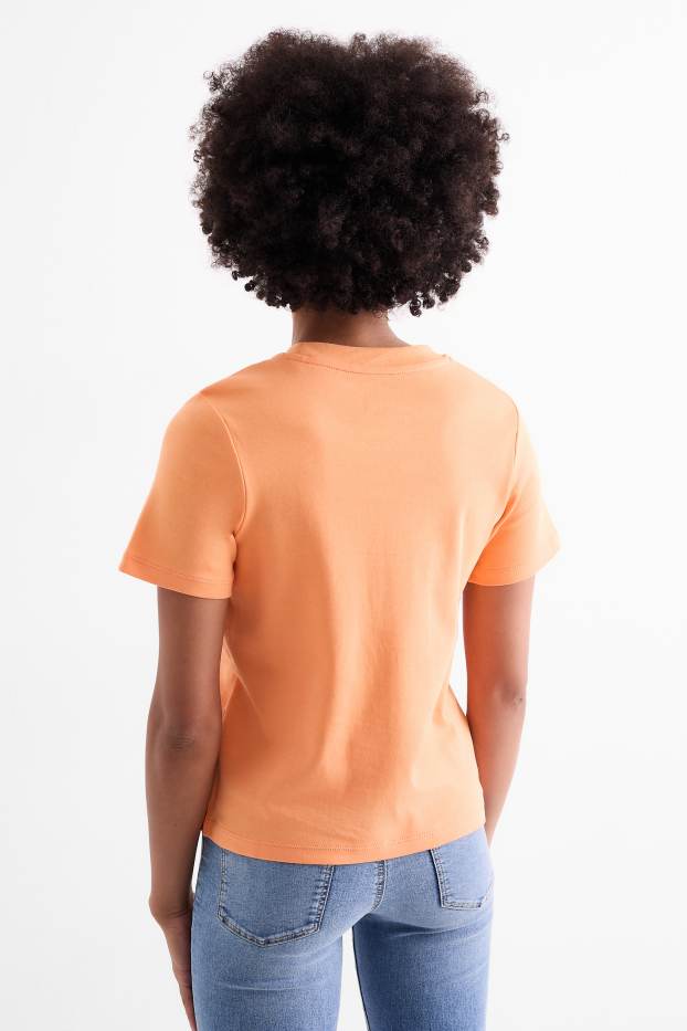 Dona - Samarreta de màniga curta - slim fit - taronja