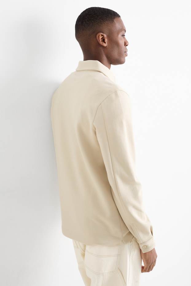 Herren - Poloshirt - hellbeige