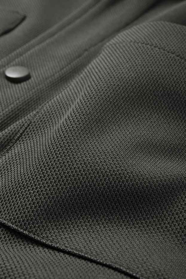 Hommes - Veste-chemise - relaxed fit - col kent - texturée - gris