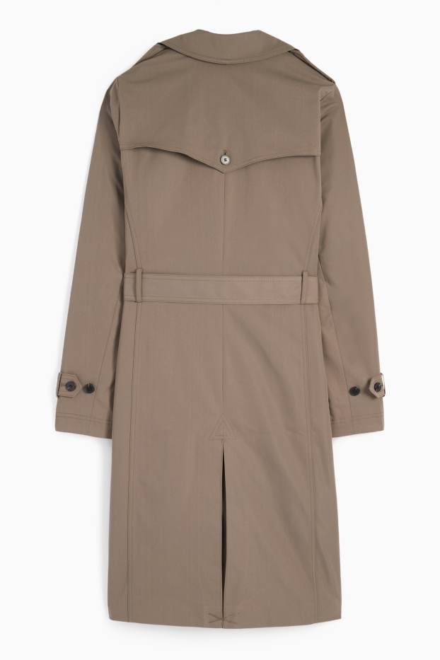 Women - Trench coat - water-repellent - brown