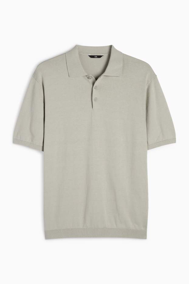 Heren - Poloshirt - grijs