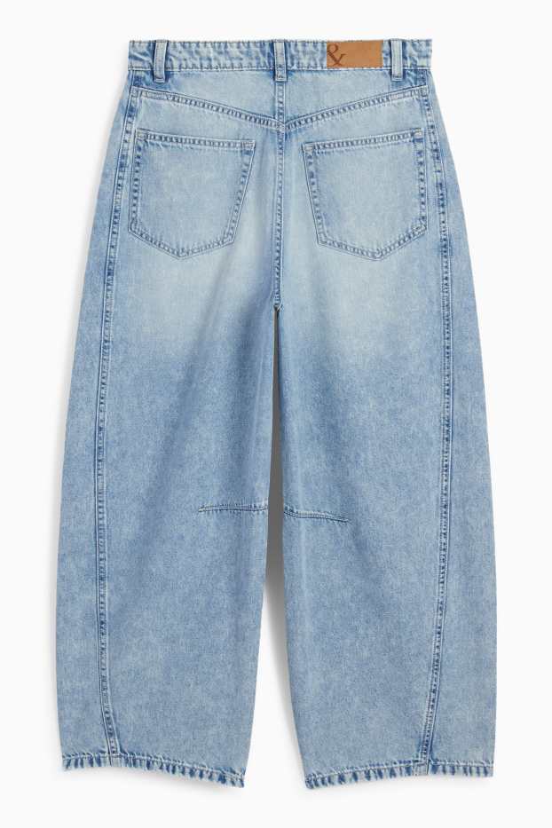 Dámské - Balloon jeans - mid waist - džíny - světle modré