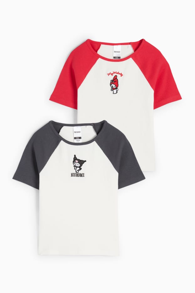Copii - Fete - Multipack 2 buc. - Hello Kitty and Friends - tricou cu mânecă scurtă - alb