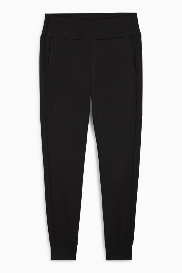 Dámské - Funkční teplákové kalhoty - 4 Way Stretch - s UV ochranou - černá