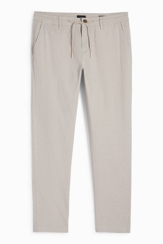 Herren - Chino - Tapered Fit - strukturiert - beige