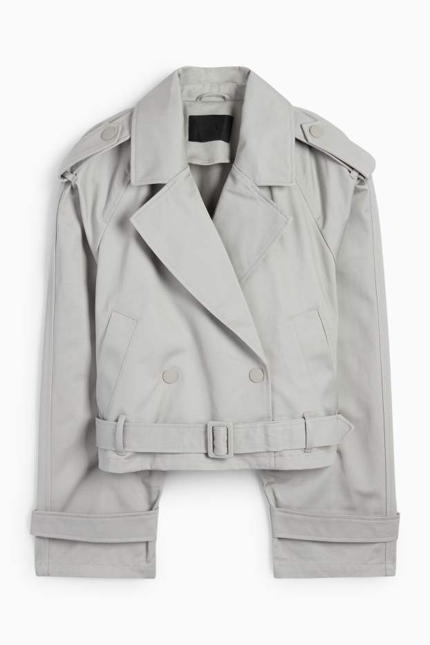 Dona - Gavardina crop - gris clar