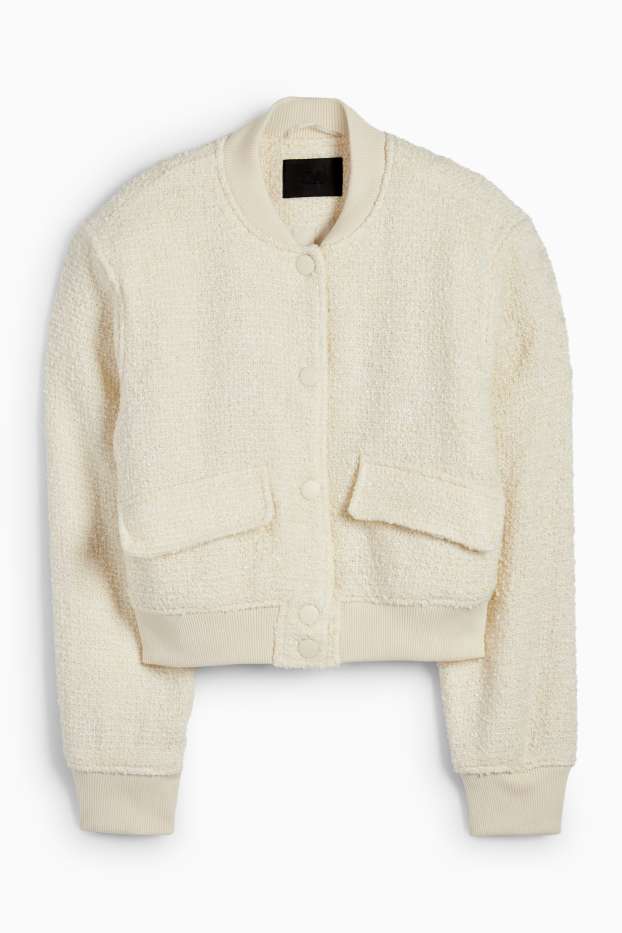 Dámské - Buklé blouson - světle béžová
