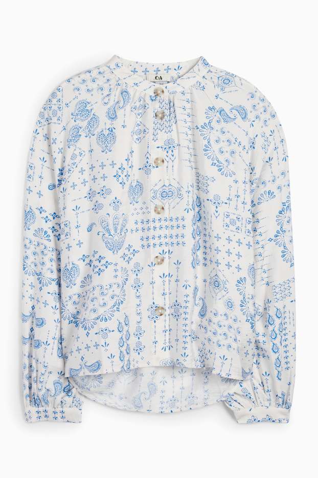 Dona - Brusa - estampada - blanc / blau clar