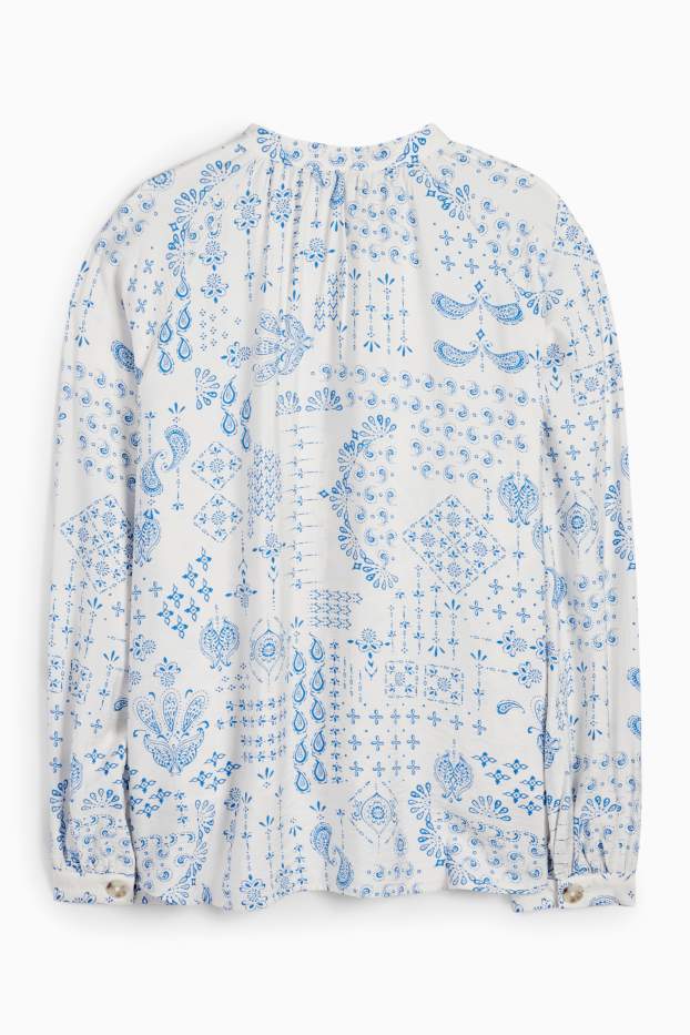 Dona - Brusa - estampada - blanc / blau clar