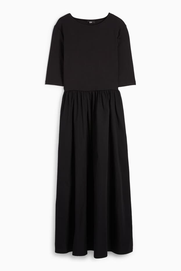 Damen - Fit & Flare Kleid - schwarz