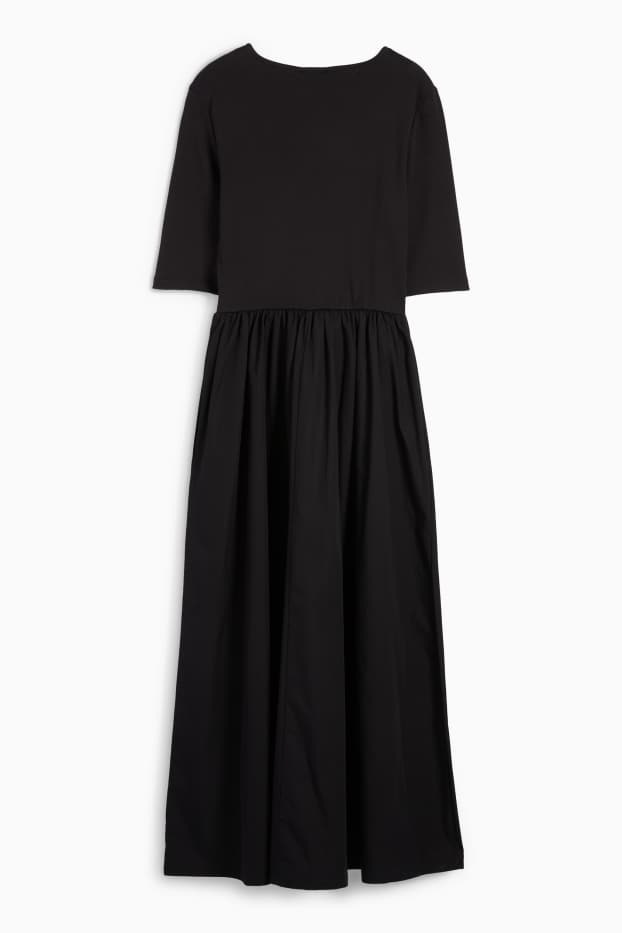 Damen - Fit & Flare Kleid - schwarz