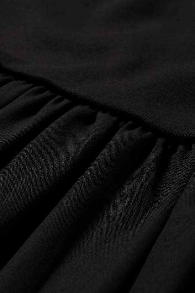 Damen - Fit & Flare Kleid - schwarz