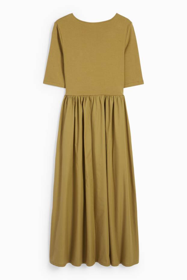 Damen - Fit & Flare Kleid - khaki