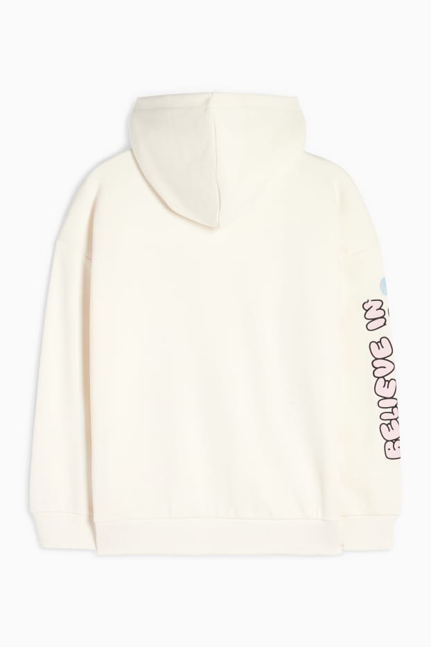 Kinder Mädchen - Bär - Hoodie - cremeweiß