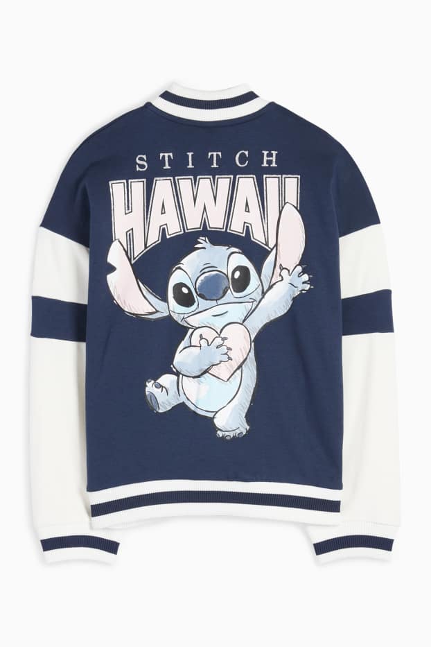 Copii - Fete - Lilo & Stitch - jachetă tip college - albastru închis