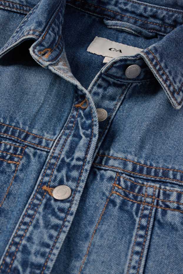 Femmes - Veste en jean courte - jean bleu