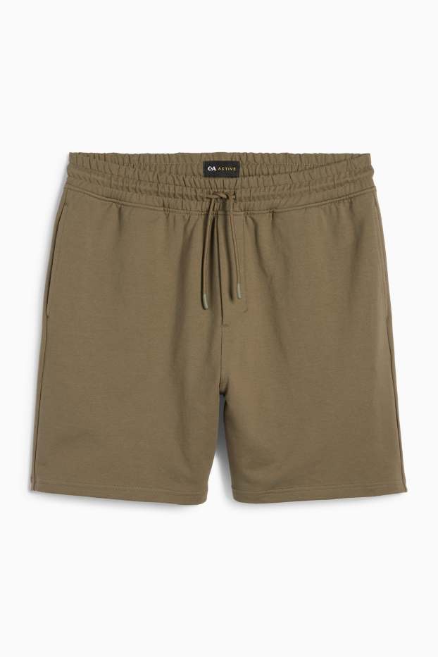 Home - Pantalons curts de xandall tècnics - verd fosc