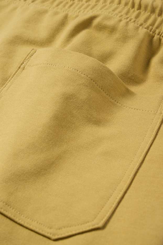 Hommes - Short en molleton de sport - jaune moutarde