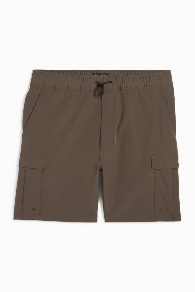 Hommes - Short cargo de sport - marron foncé