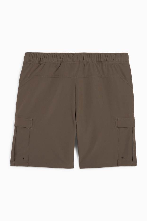 Hommes - Short cargo de sport - marron foncé