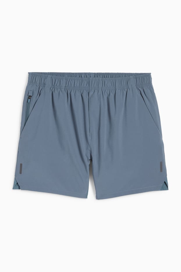 Hommes - Short de sport - 4 Way Stretch - bleu clair