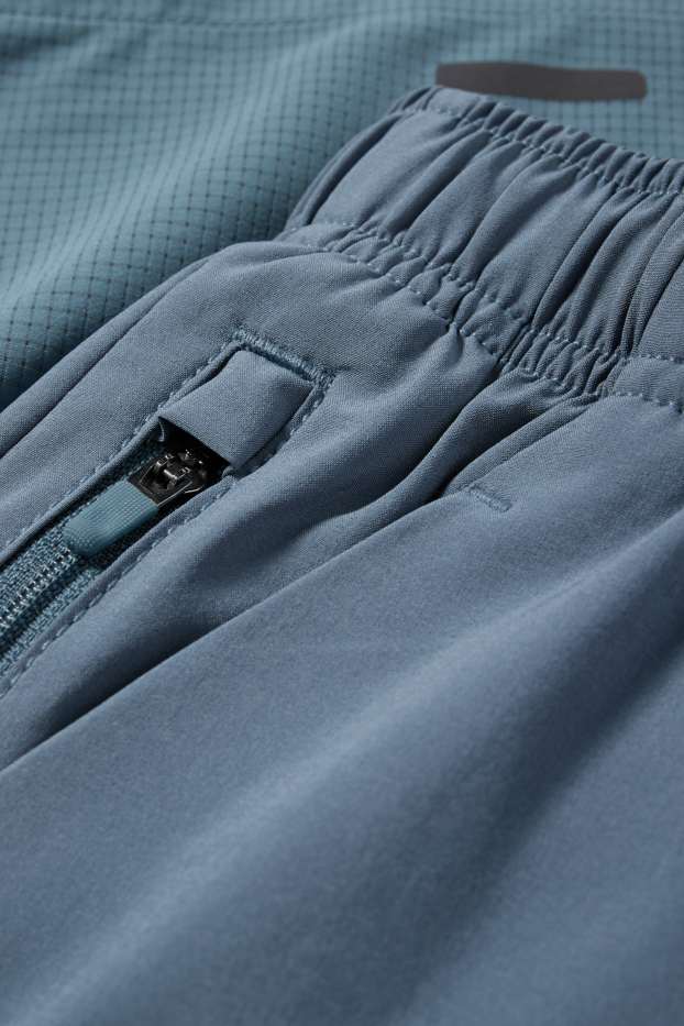 Hommes - Short de sport - 4 Way Stretch - bleu clair