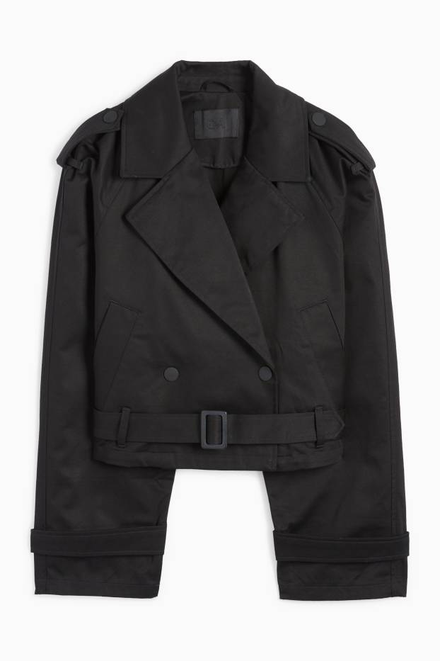 Dona - Gavardina crop - negre