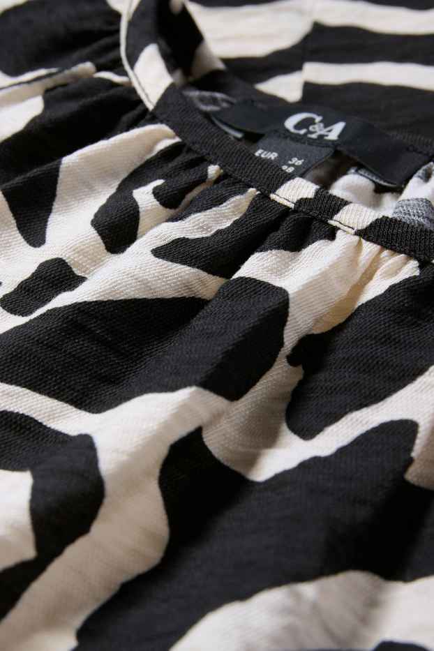 Women - Blouse - floral - black / beige