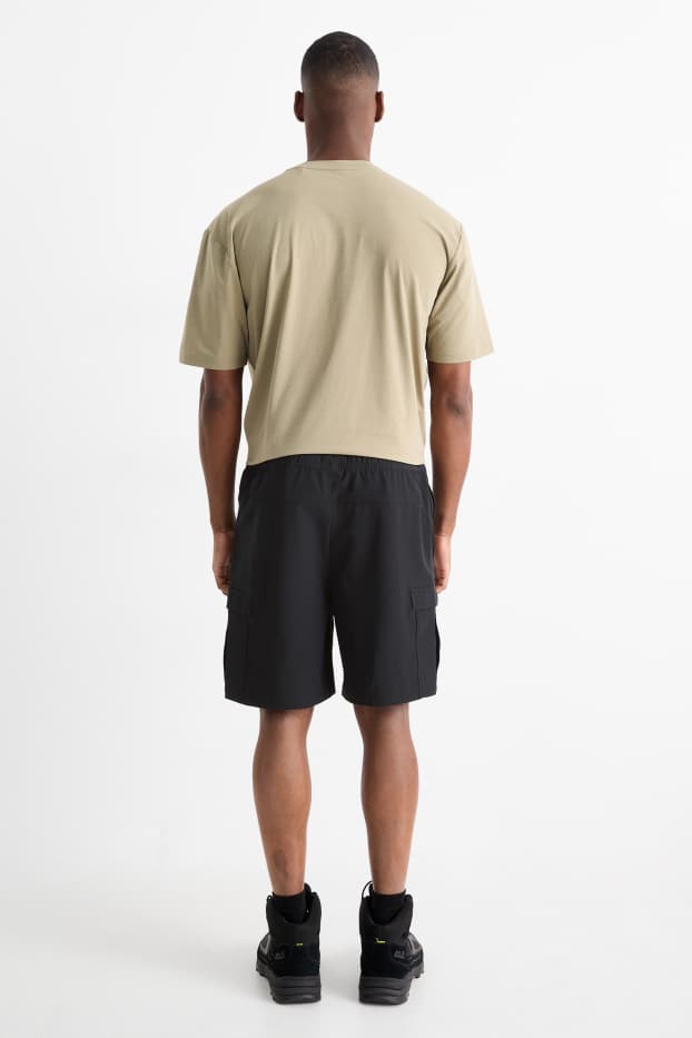 Hommes - Short cargo de sport - noir