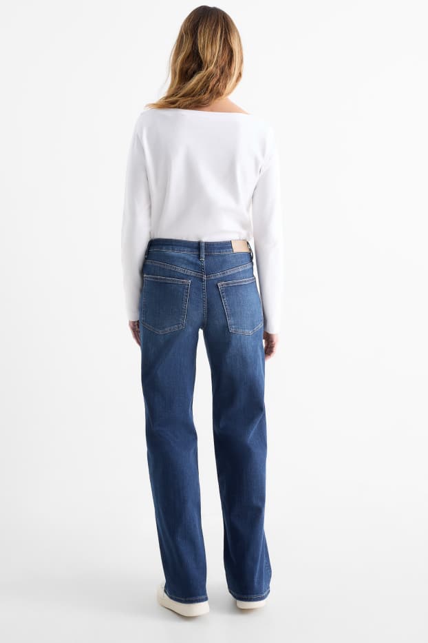 Femmes - Wide leg jean - high waist - jean bleu