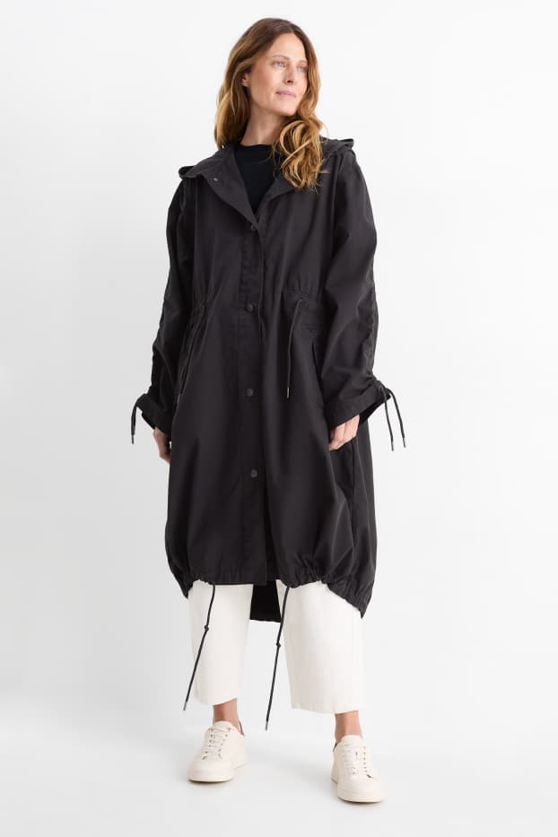 Donna - Parka con cappuccio - nero