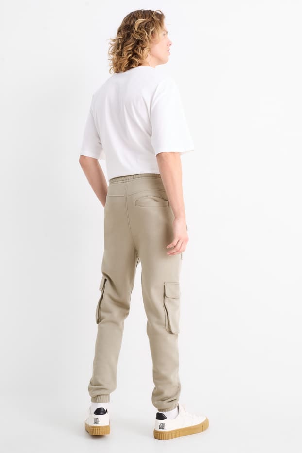 Bărbați - Pantaloni de trening cargo - gri