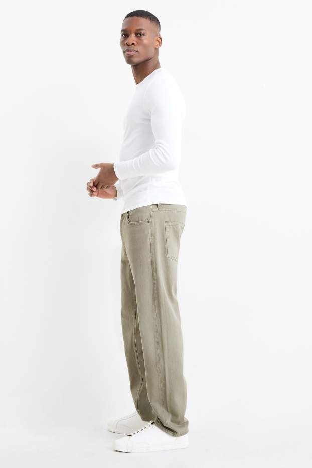 Pánské - Regular jeans - zelená