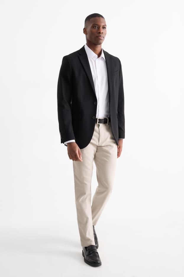 Pánské - Kalhoty chino - slim fit - světle béžová