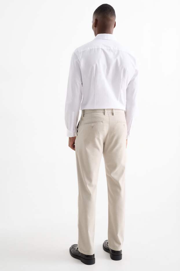 Pánské - Kalhoty chino - slim fit - světle béžová