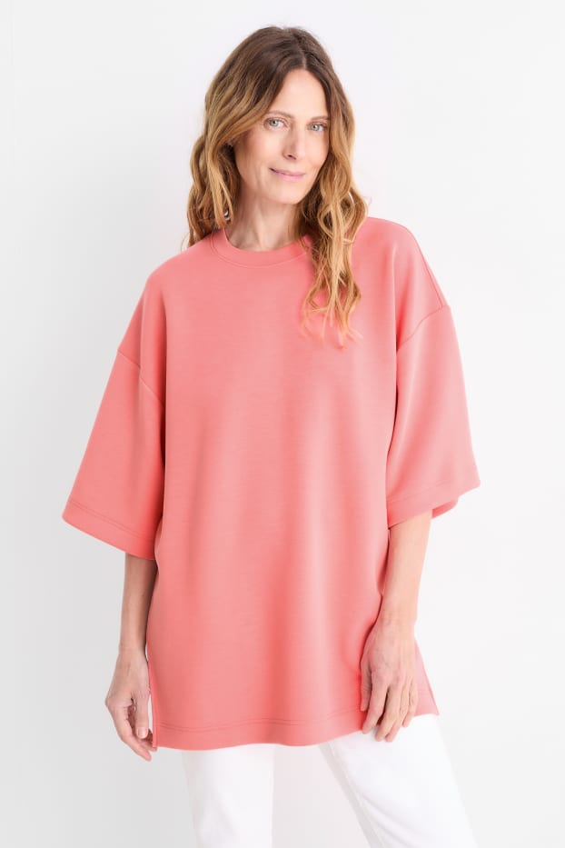 Damen - Basic-Sweatshirt - lachsfarben