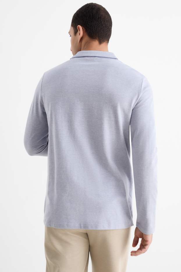 Herren - Poloshirt - blau