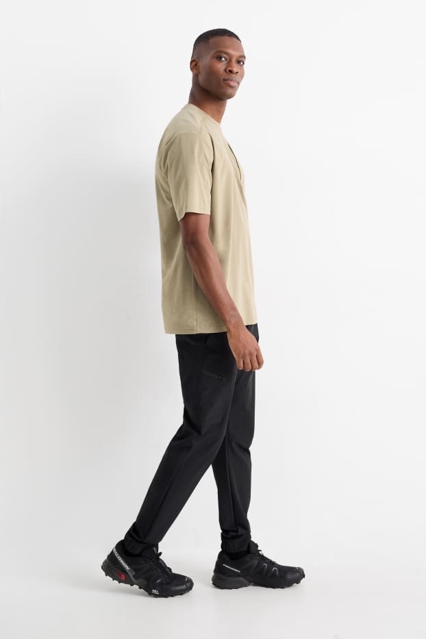 Hommes - Pantalon cargo de sport - regular fit - noir