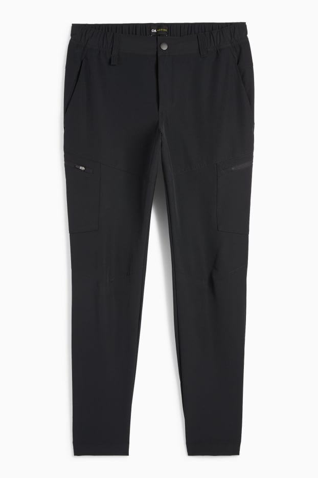 Hommes - Pantalon cargo de sport - regular fit - noir
