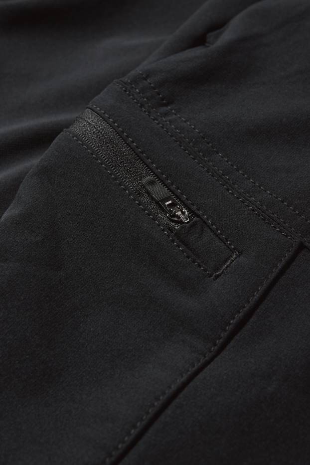 Hommes - Pantalon cargo de sport - regular fit - noir