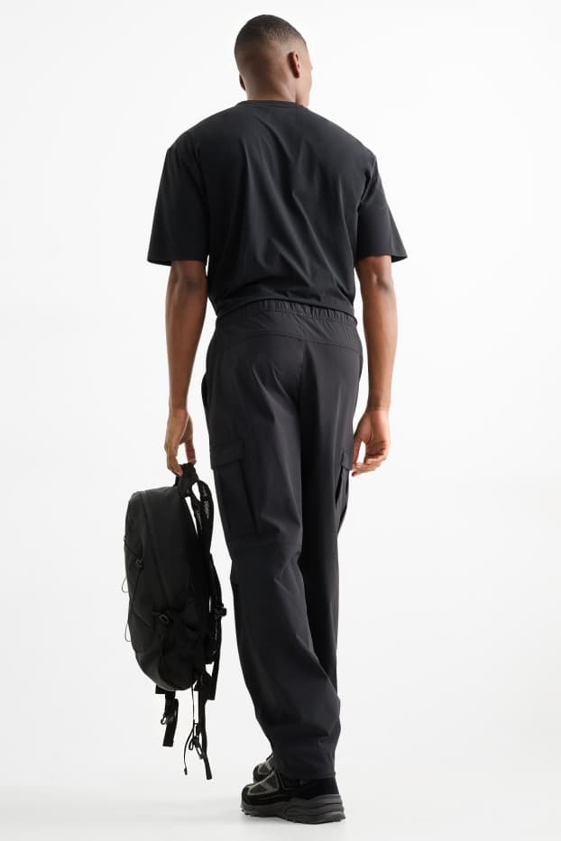 Hommes - Pantalon cargo de sport - relaxed fit - noir