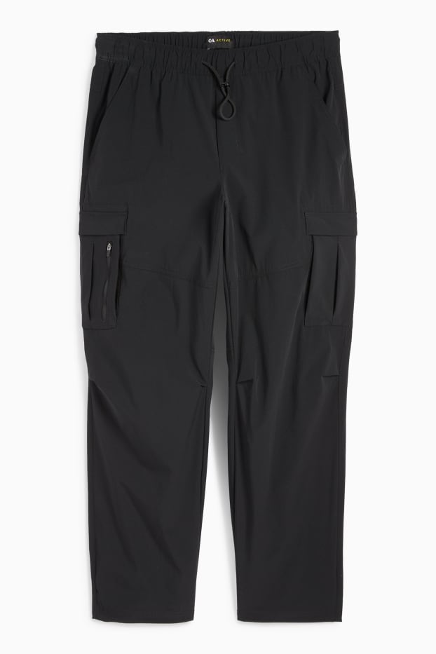 Hommes - Pantalon cargo de sport - relaxed fit - noir