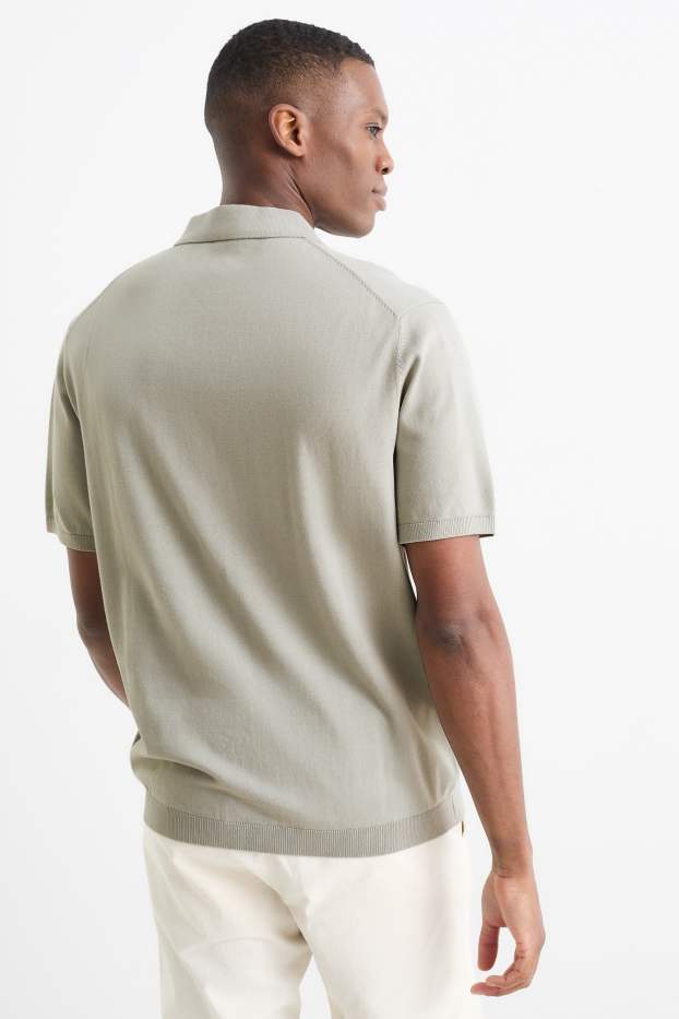 Heren - Poloshirt - grijs