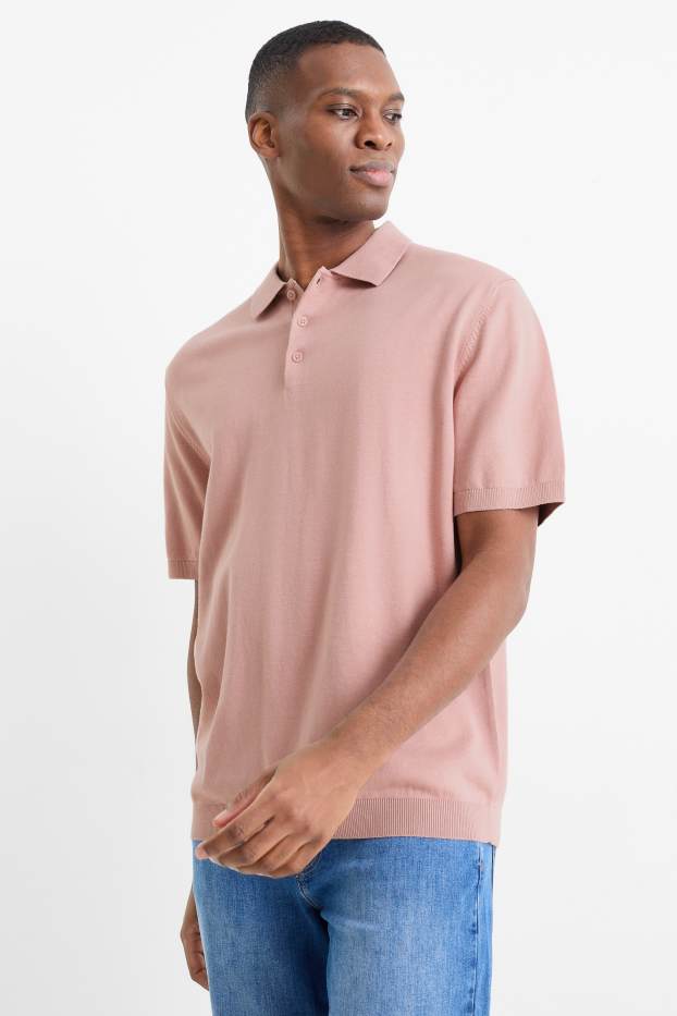 Hommes - Polo - rose
