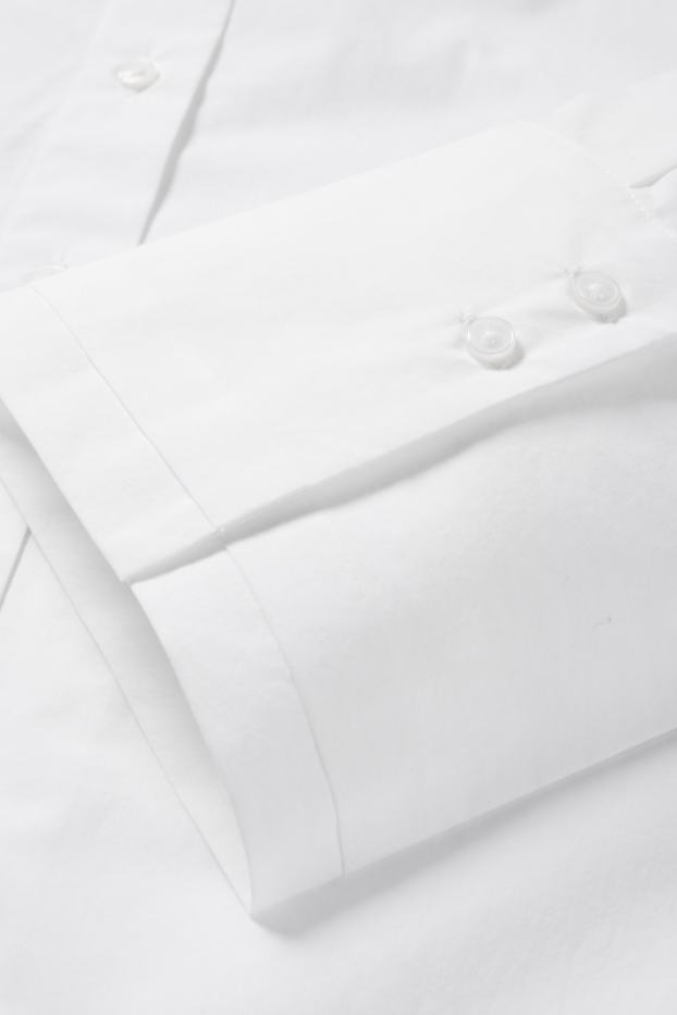 Dames - Blouse van popeline - wit