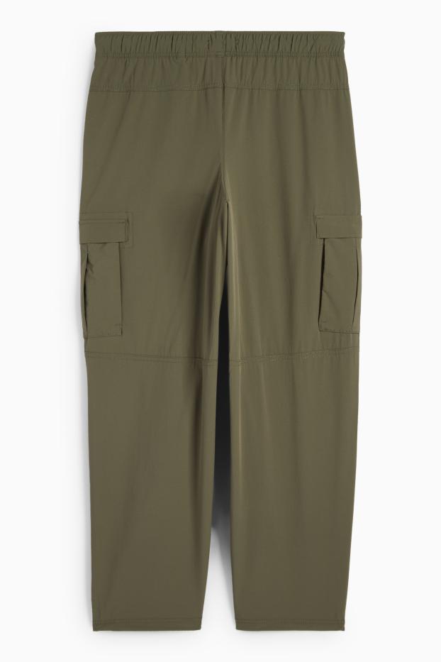 Hommes - Pantalon cargo de sport - relaxed fit - vert foncé